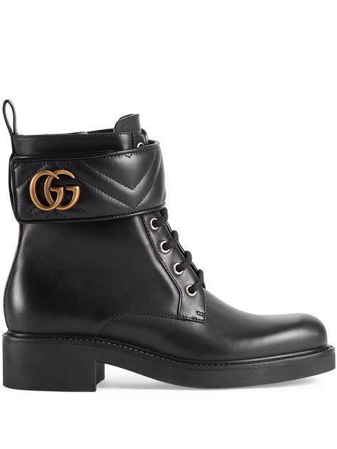 gucci biker boots logo|Gucci ankle boots.